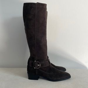 Aquatalia Brown Suede Knee High Boots